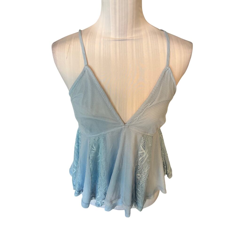 Venus Babydoll Baby Blue Lace Camisole Size S